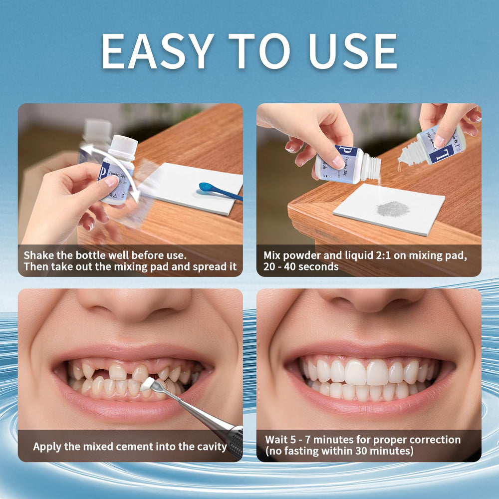 DIY at-home dental care kit for temporary restorations