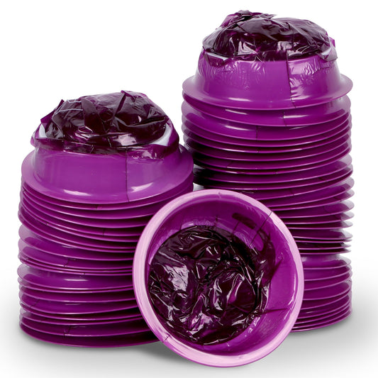 ATDAWN emesis bag 50-pack purple shows portable travel-ready use