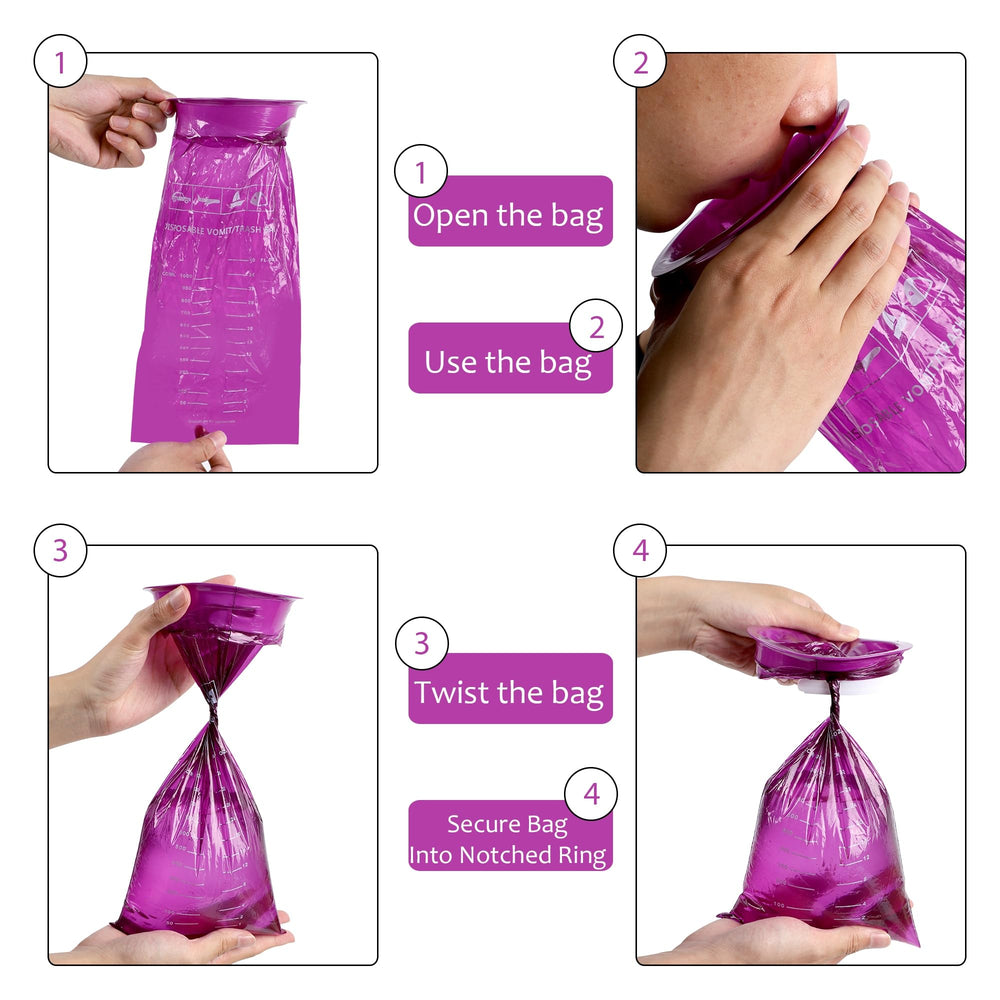 ATDAWN emesis bag with graduated markings for measured fluids