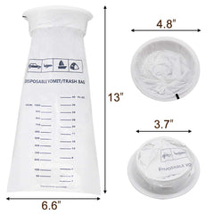 ATDAWN emesis bags wide opening ensures easy use and minimal spills