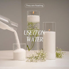 Hands assembling or refilling sand candle kit