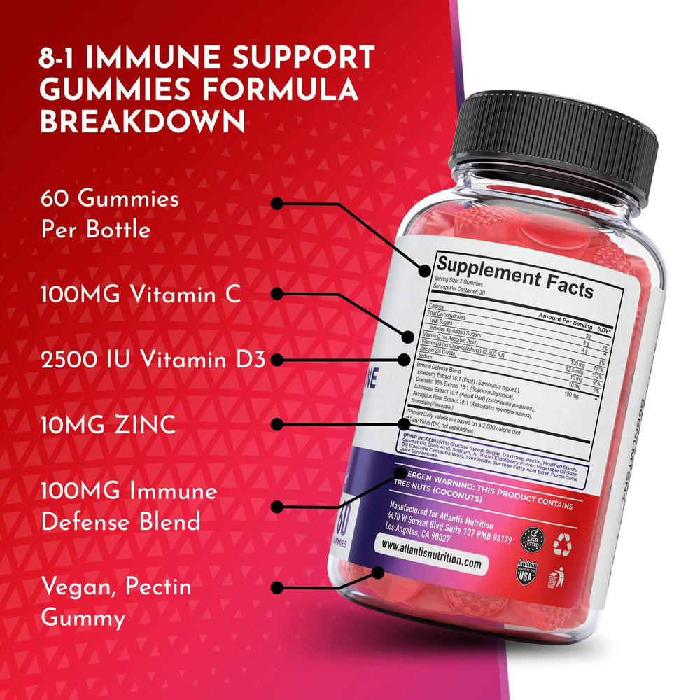 USA-made quality assurance seal on Atlantis Nutrition bottle