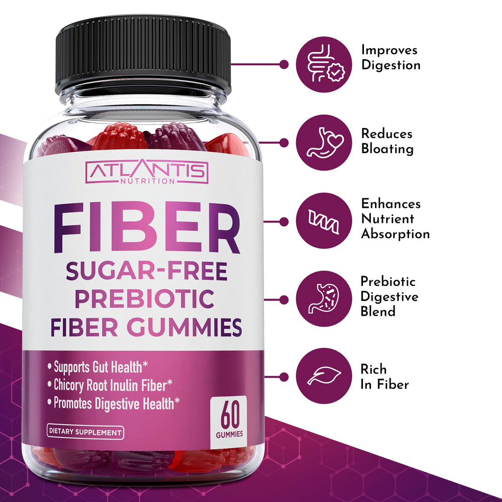 Label highlighting 5g fiber per serving and prebiotic blend