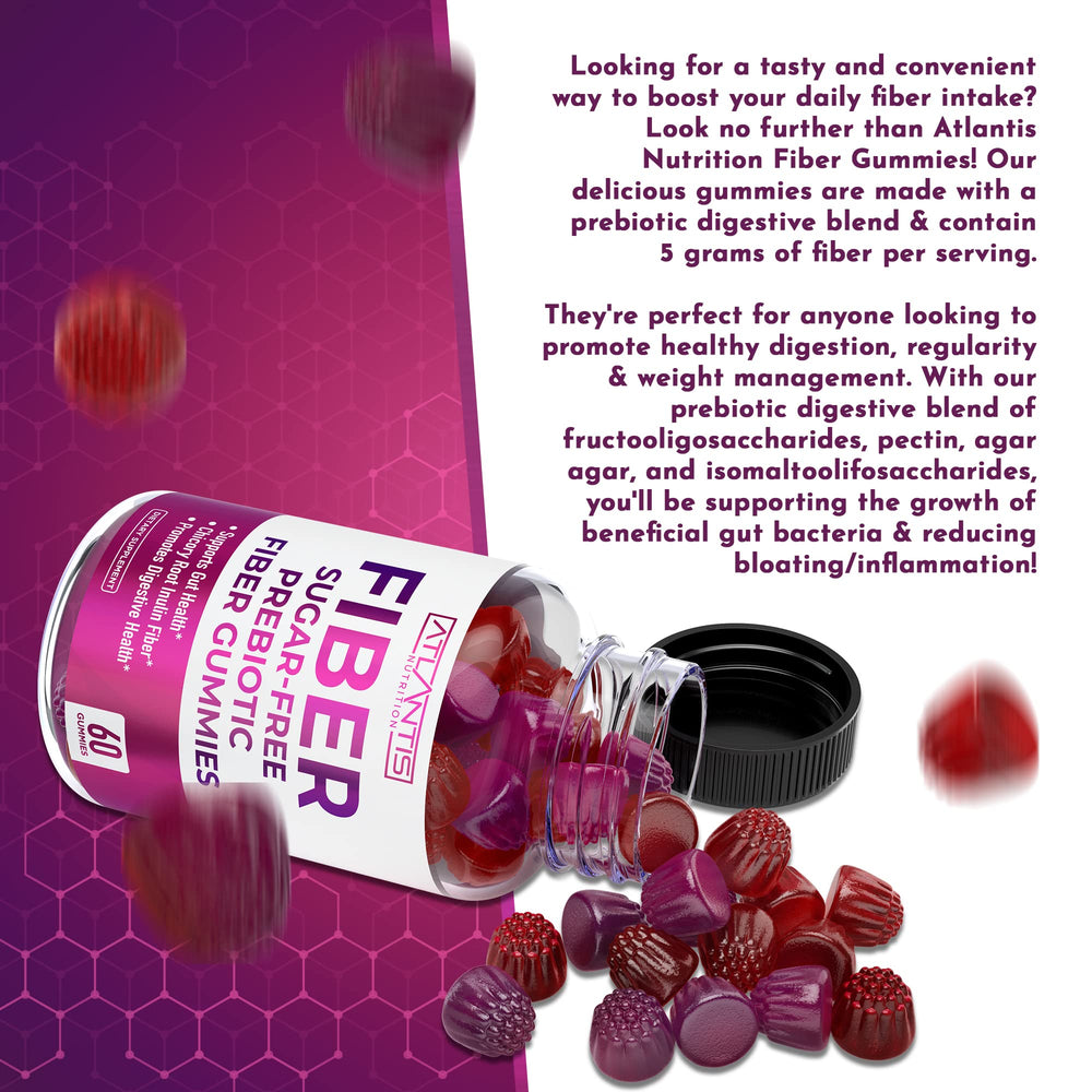 Nutritional facts and ingredients for Atlantis Nutrition fiber gummies