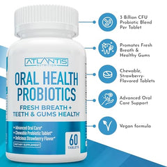 Close-up of strawberry-flavored probiotic chewables