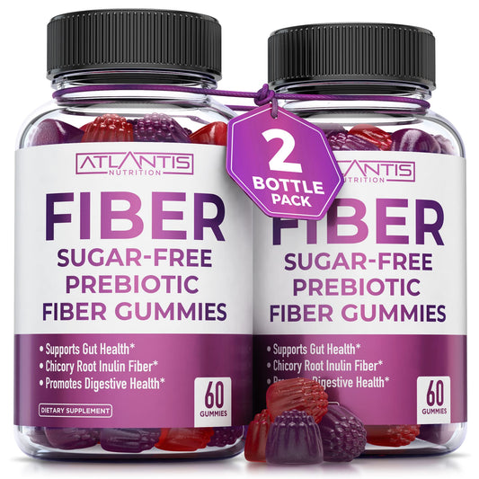 Atlantis Nutrition sugar-free fiber gummies bottle with 120 gummies