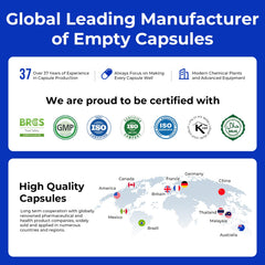 Odorless and tasteless vegan capsules for herbs and supplements
