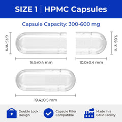 Close-up of transparent capsules showing clarity