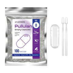 ATLEMISME Pullulan capsules size 0 - 100 count