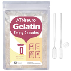 ATNreuro size 0 empty gelatin capsules 500-count