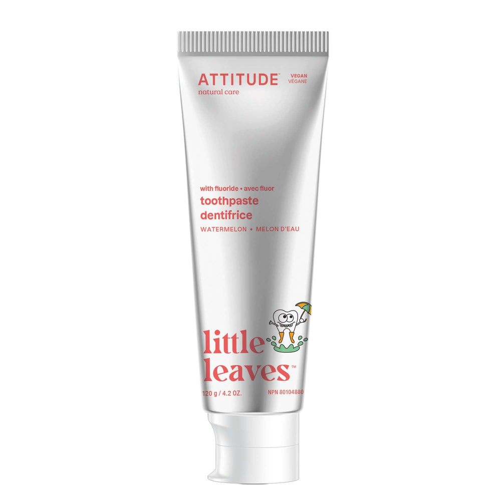 Front view of ATTITUDE Watermelon Fluoride Toothpaste 4.2 oz