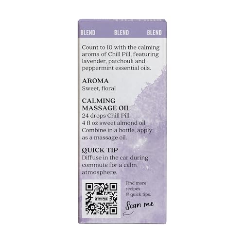 Aura Cacia Chill Pill bottle label showing ingredients