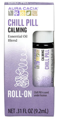 Aura Cacia Chill Pill Roll-On packaging