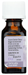 GC/MS purity test label for Aura Cacia Clary Sage oil