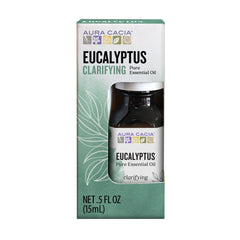 Aura Cacia Eucalyptus essential oil boxed bottle 0.5 oz
