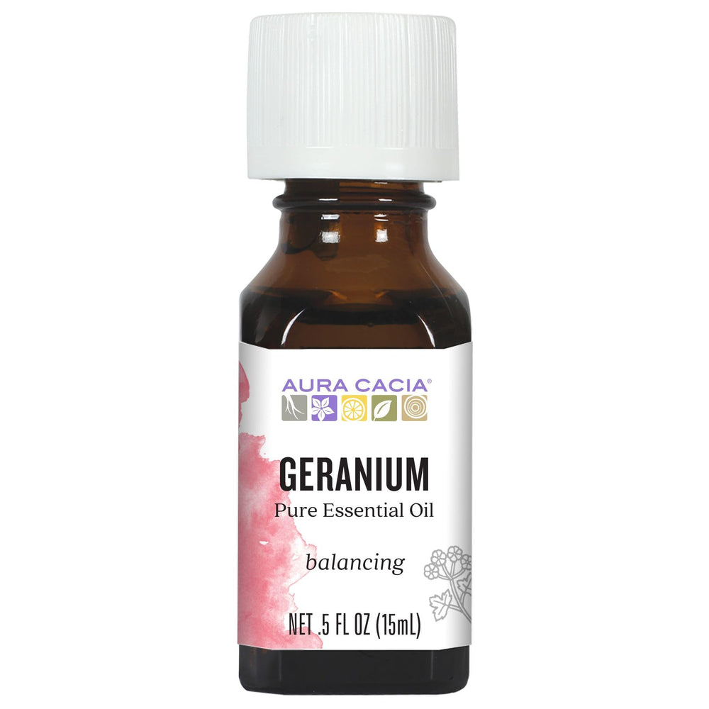 Aura Cacia Geranium essential oil bottle 15 ml