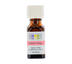 Aura Cacia Heart Song Rose Absolute essential oil diluted in jojoba oil, 0.5 fl oz bottle.