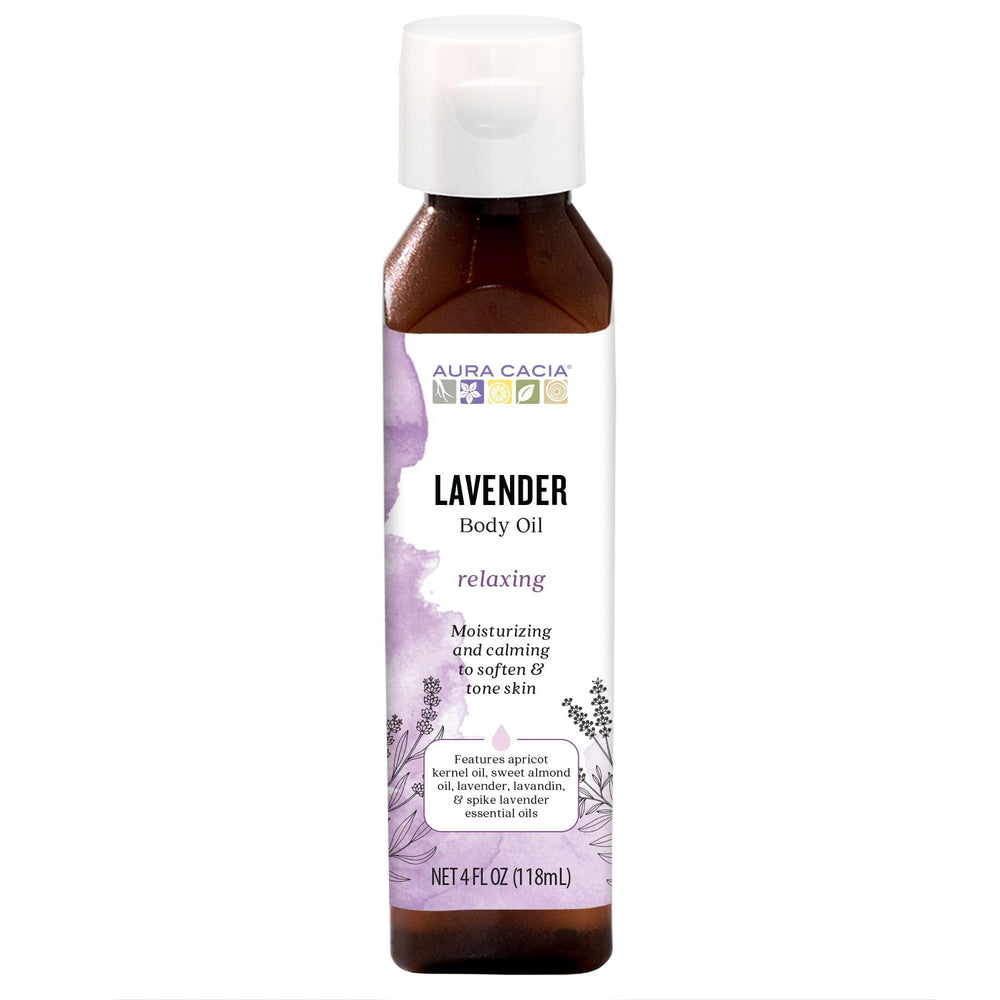 Aura Cacia Relaxing Lavender Harvest Bath Oil bottle 4 oz