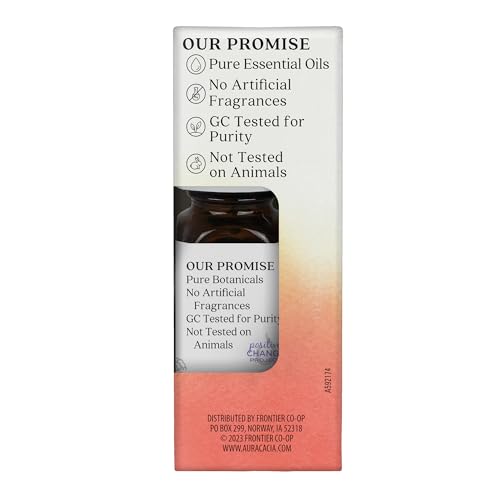 Aura Cacia Paradise essential oil bottle in amber glass ready for scent diffusion.
