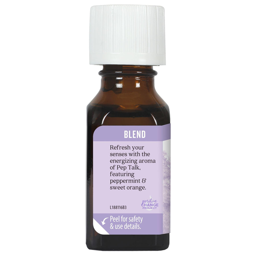 Aura Cacia Pep Talk citrus notes diffusion scene with lemon and orange