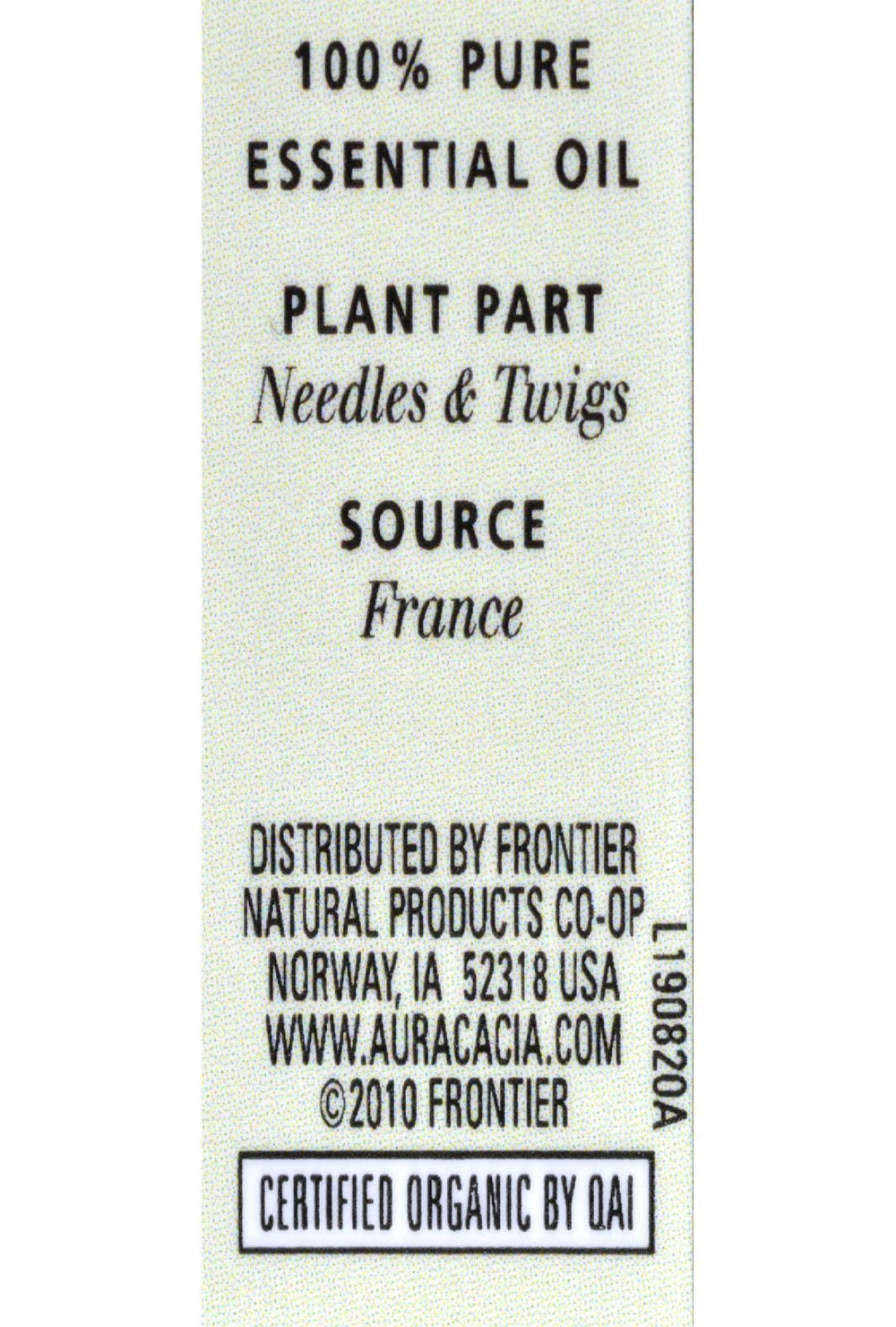 Aura Cacia Pine Essential Oil packaging and bottle