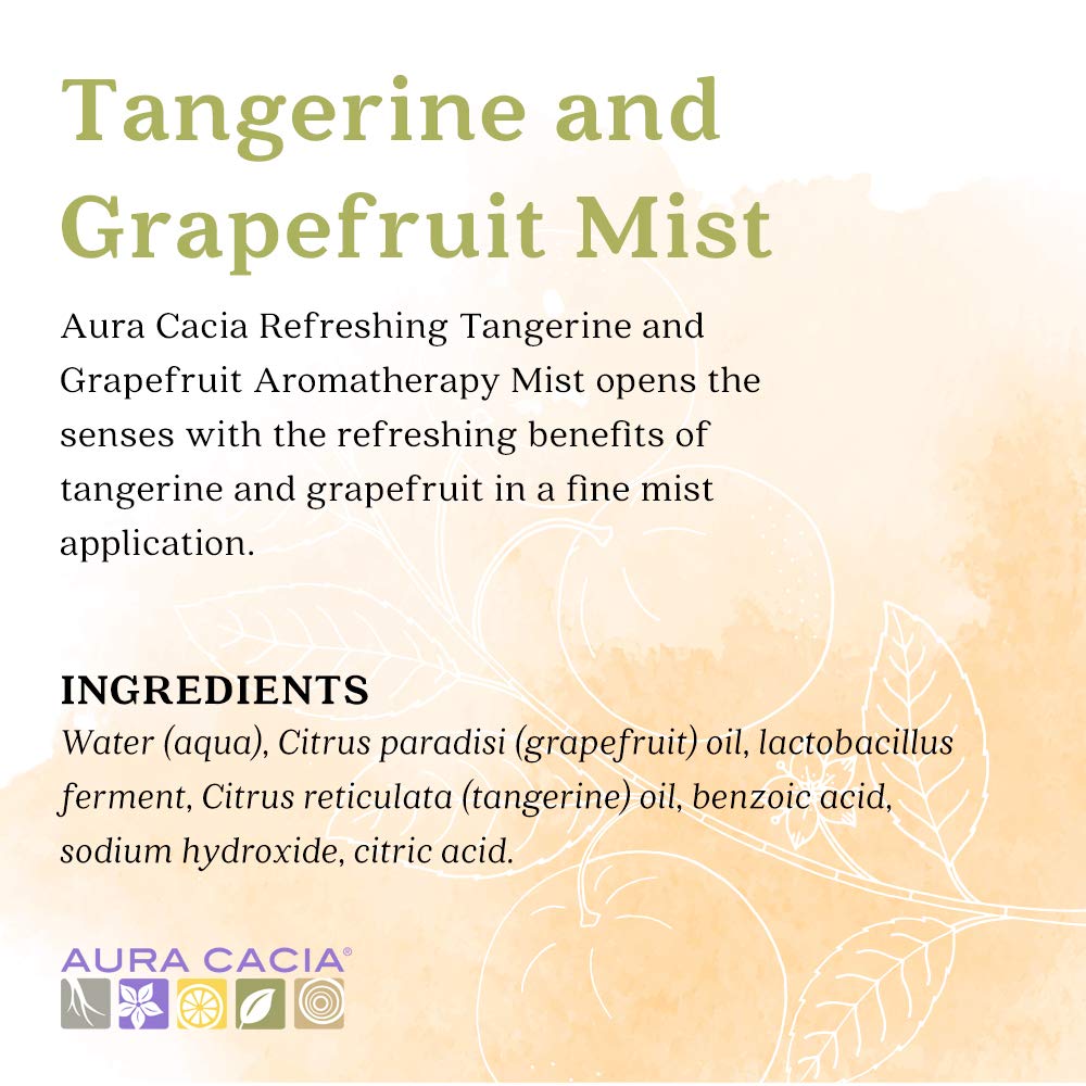 4 oz aluminum bottle of Aura Cacia Tangerine & Grapefruit scent