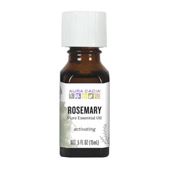 Aura Cacia Rosemary Essential Oil 0.5 oz bottle - front view