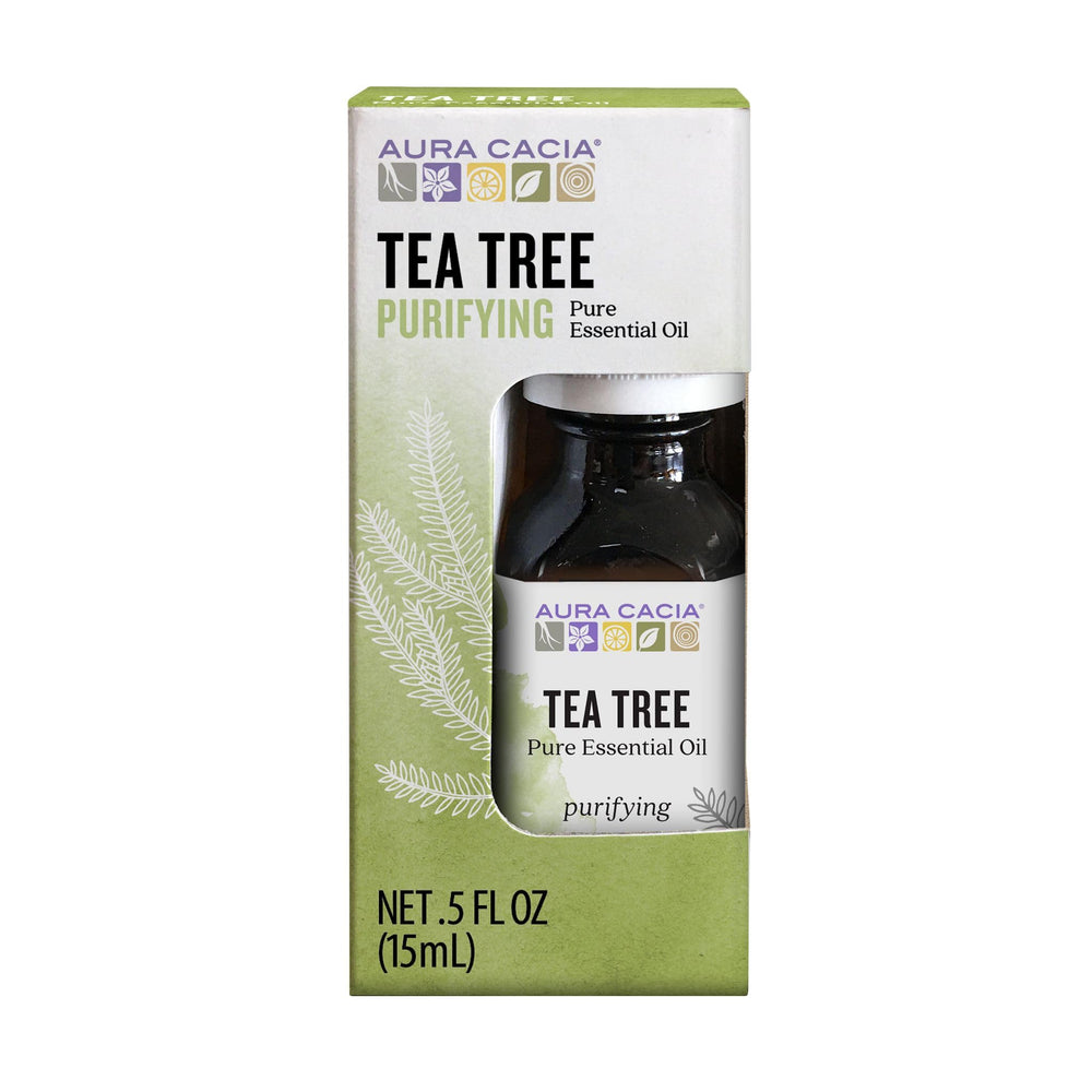 Aura Cacia Tea Tree Oil 15 ml box front