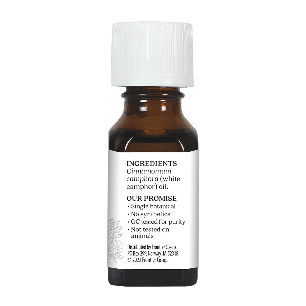 Aura Cacia White Camphor essential oil packaging 0.5 oz