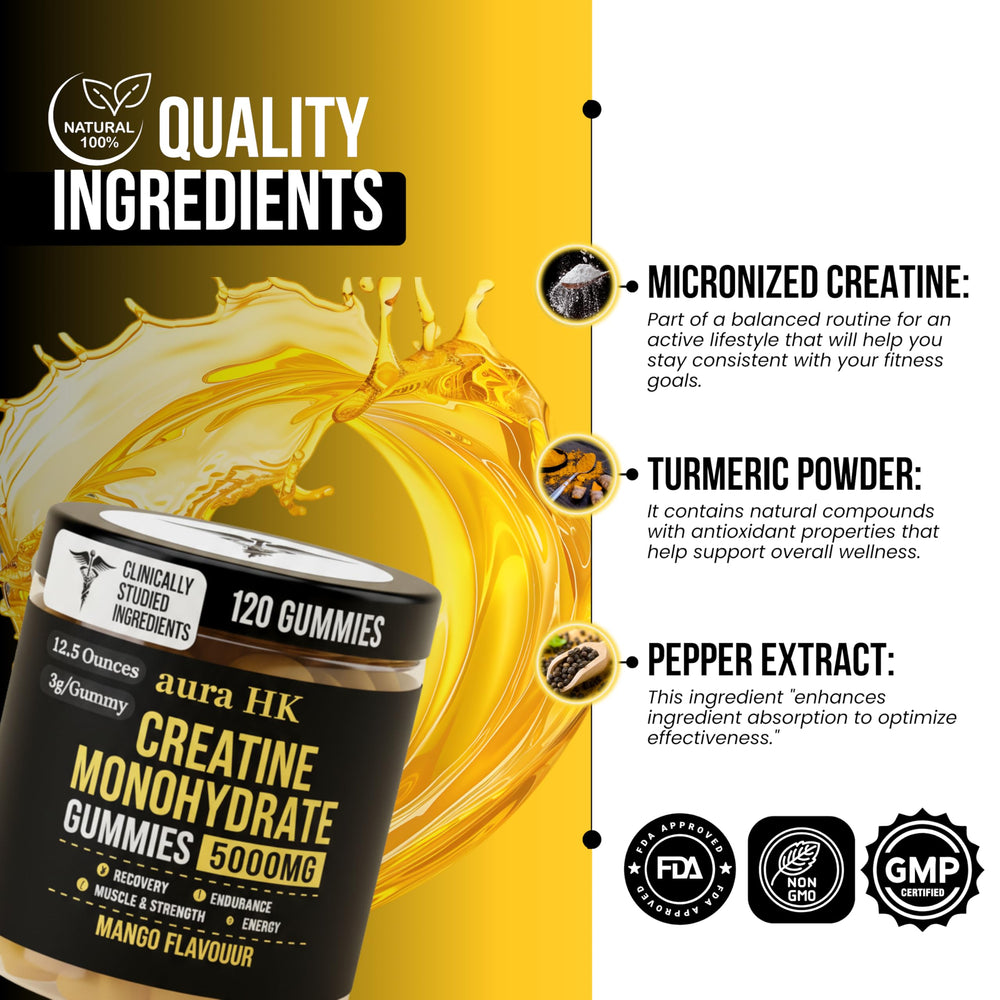 Vegan ingredients and allergen information for Aura HK Gummies Mango