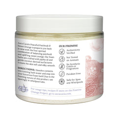 Foam bath texture with Patchouli and Sweet Orange essential oils