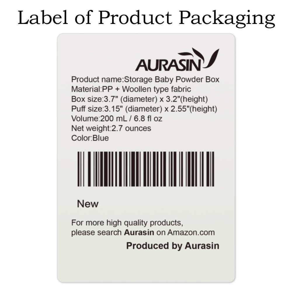 AURASIN blue lid and handle design for secure storage.