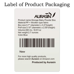 AURASIN blue lid and handle design for secure storage.
