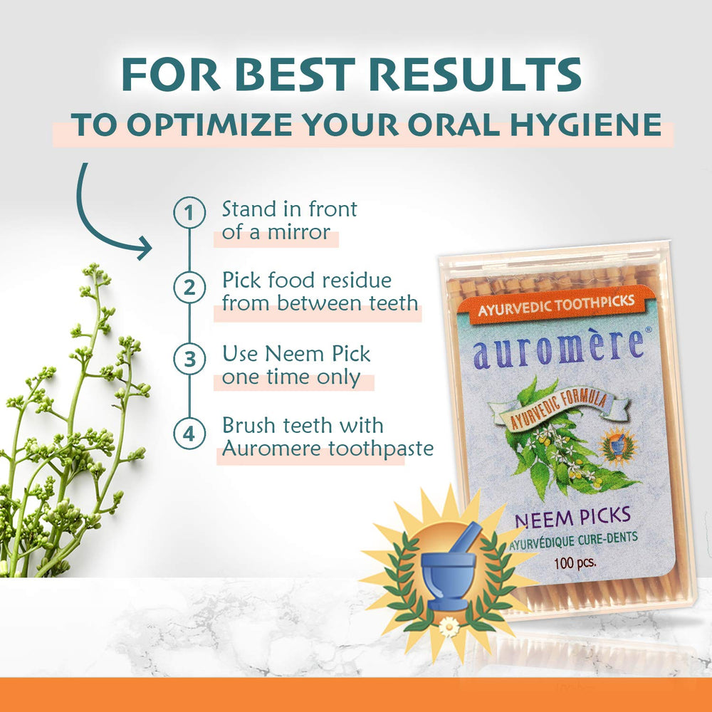 Vegan, non-GMO, natural toothpicks by Auromere