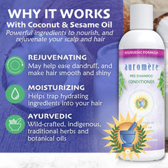 Auromere pre-shampoo conditioner targets roots for strengthened, nourished hair