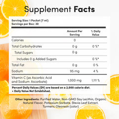 Single-serve travel packet for Liposomal Vitamin C on the go