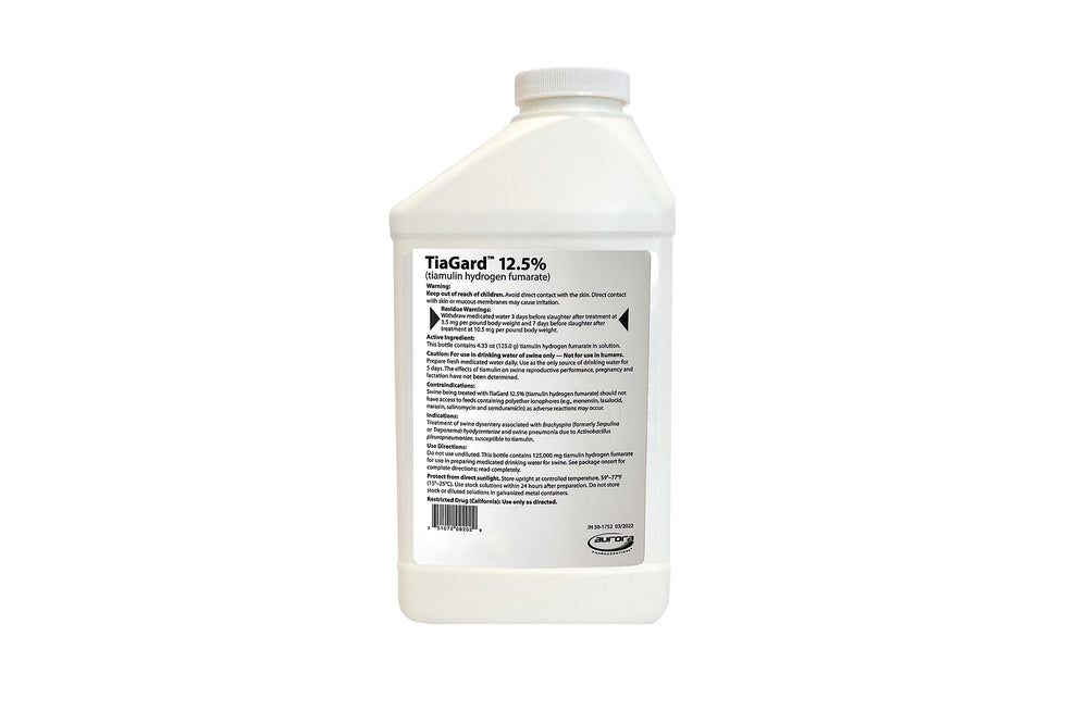 Aurora TiaGard 12.5% liquid concentrate packaging and label