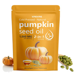 Aurove Pumpkin Seed Oil with Saw Palmetto Capsules bottle on white background