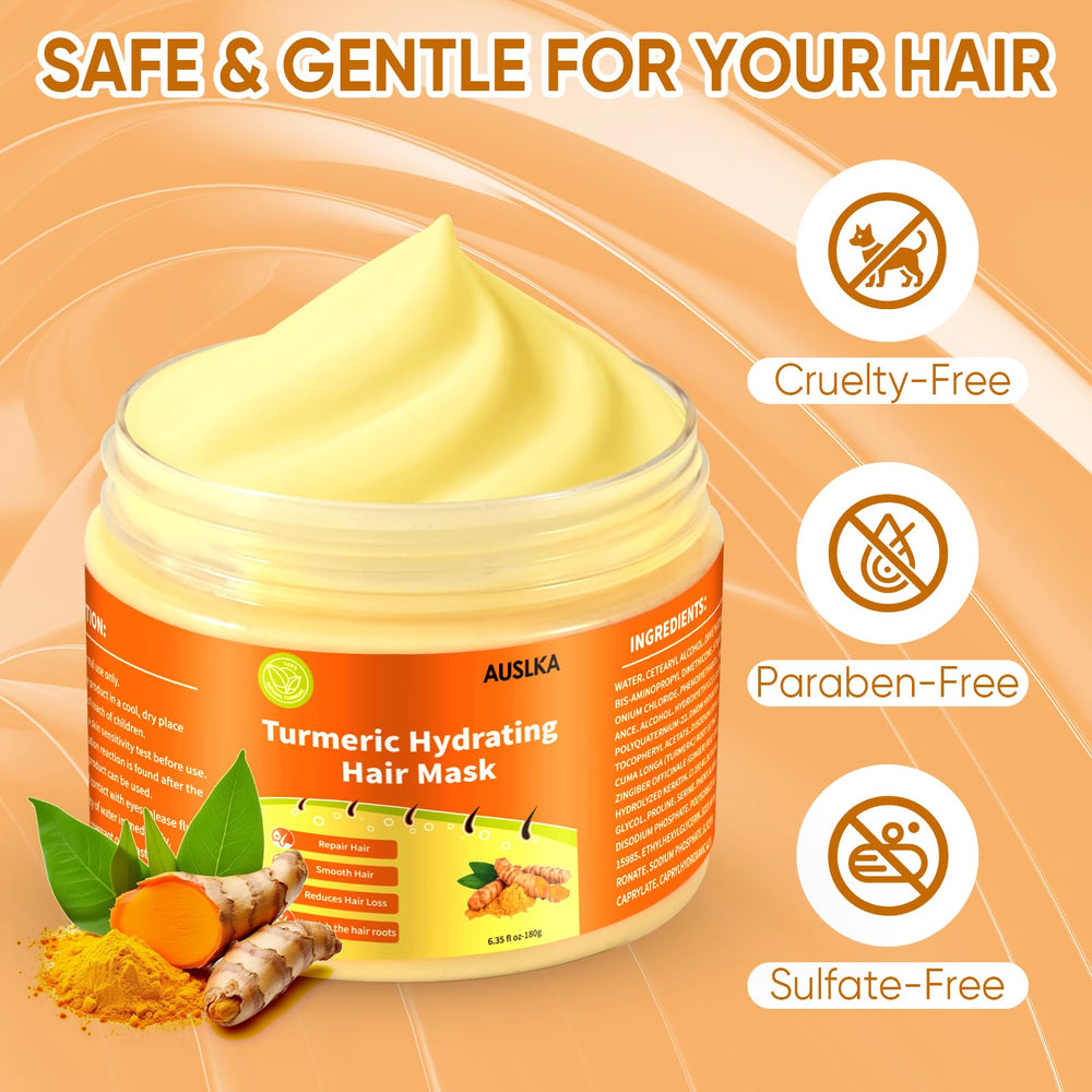 AUSLKA Turmeric Hair Mask scalp hydration boost