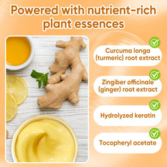 AUSLKA Turmeric Hair Mask application on damp strands for smoothness