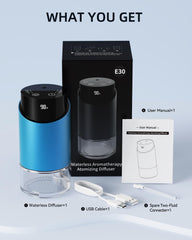 Auto spill-protection feature on blue waterless diffuser
