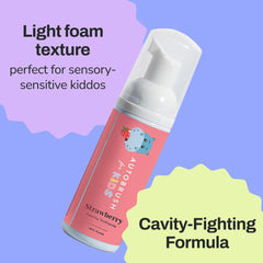 Pack of 3 Autobrush Fluoride Foaming Toothpaste Strawberry product shot