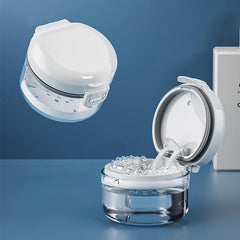 Automatic rising denture bath box cup - front view