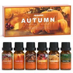 Autumn Fragrance Oil Set packaging box with six 10ml bottles