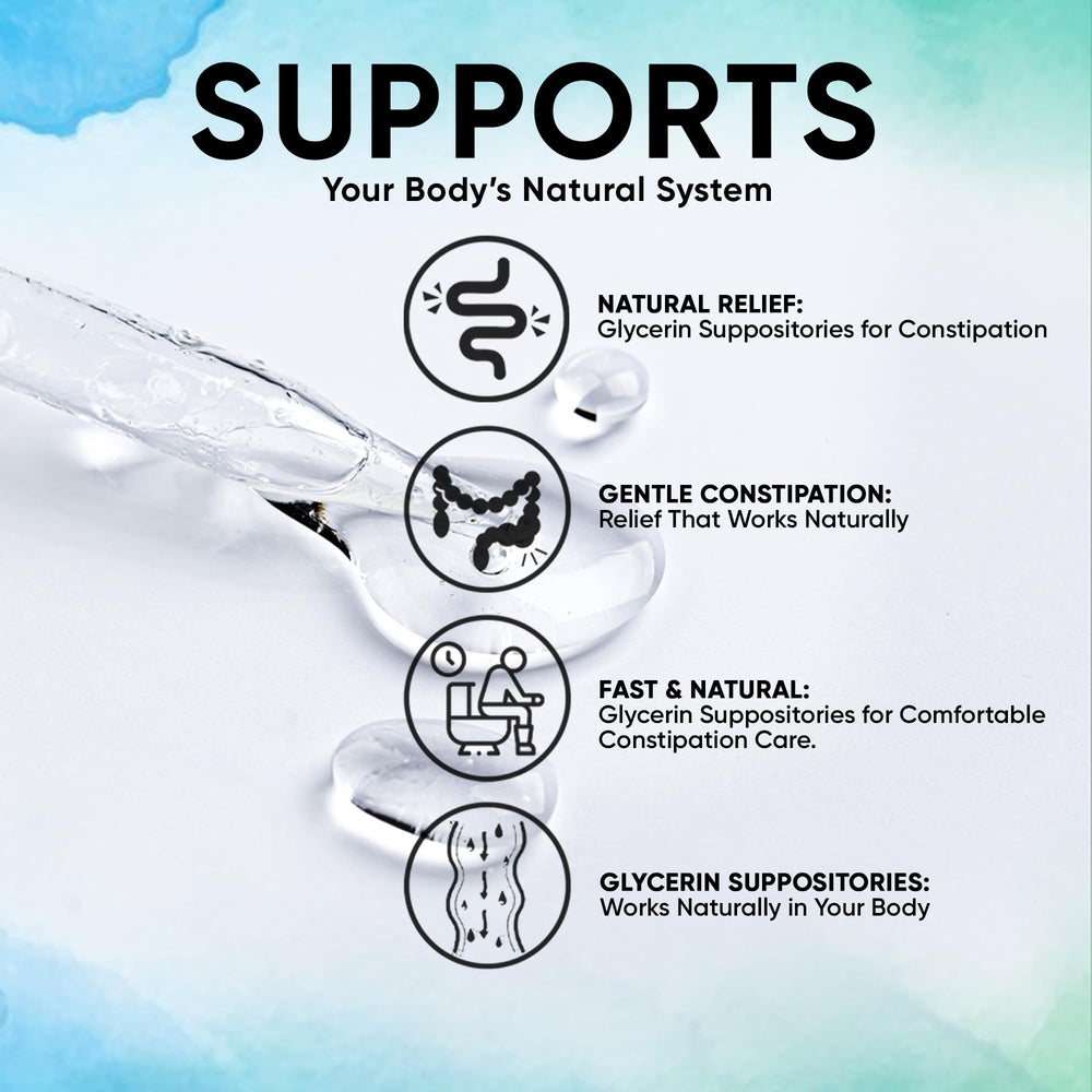 AVEDANA glycerin suppositories quick-action form suggests near-instant relief window.