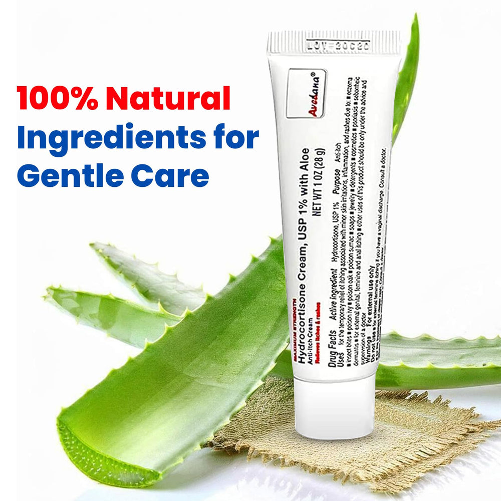 AVEDANA Hydrocortisone Cream packaging and tube.