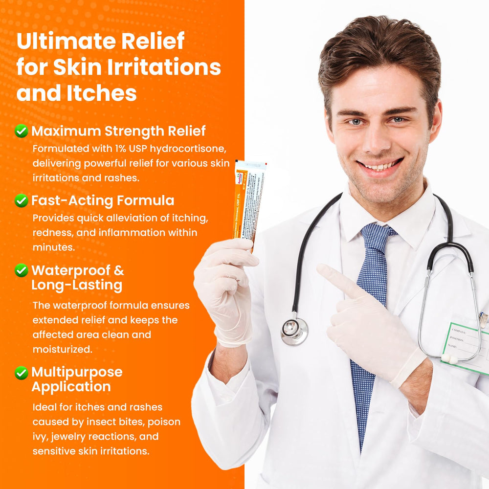 AVEDANA hydrocortisone ointment tube dispensing a controlled amount.