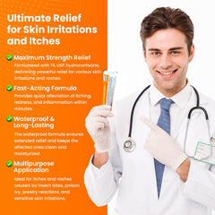 AVEDANA hydrocortisone ointment tube dispensing a controlled amount.