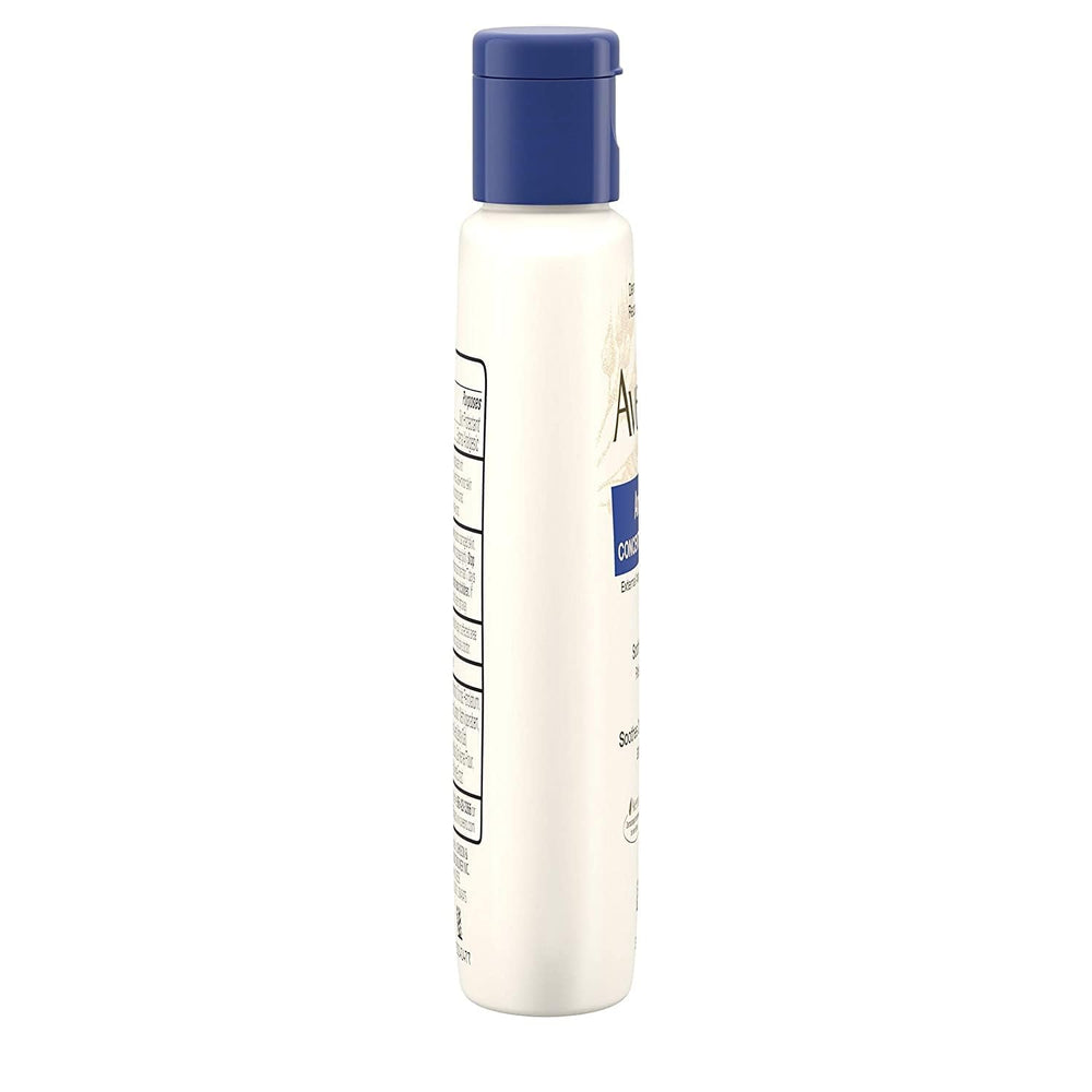Aveeno lotion being applied to forearm demonstrates easy spreading for itchy skin.