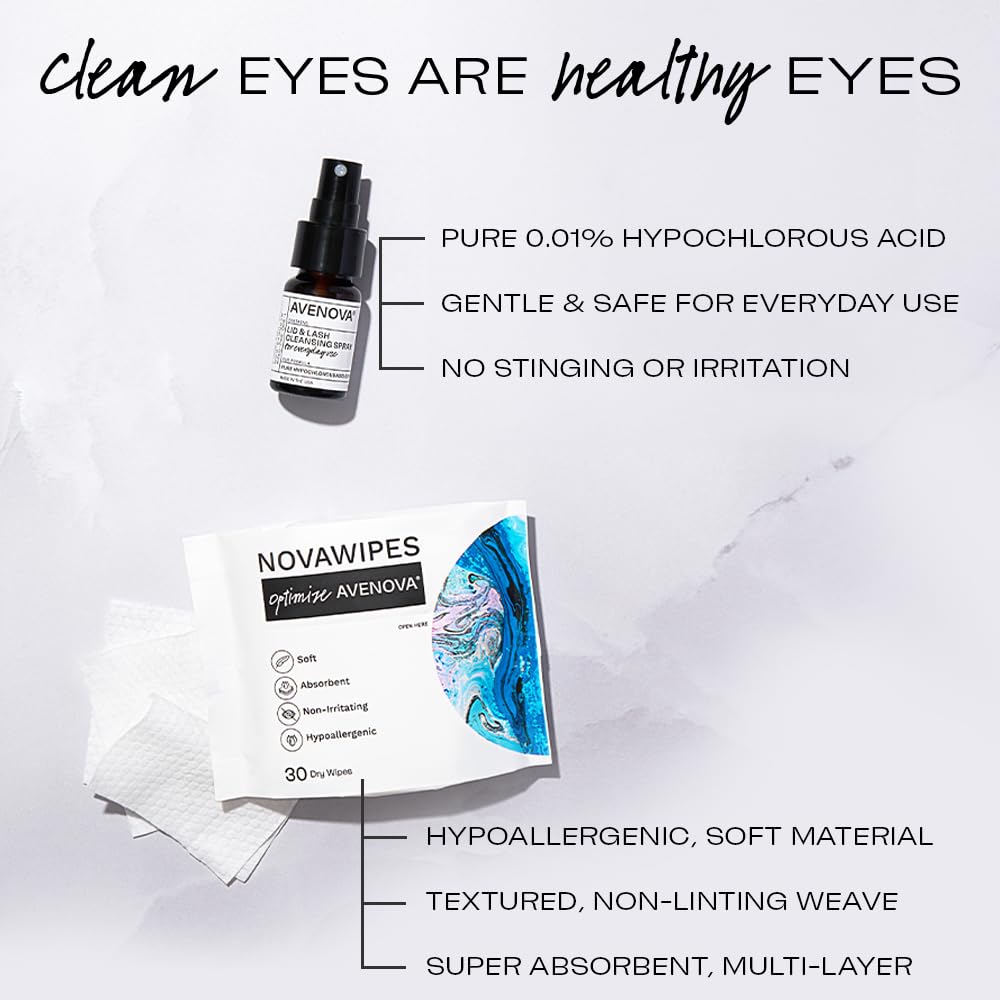 Avenova eyelid cleanse application demo demonstrates simple step-by-step use.